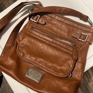 Nine West brown satchel